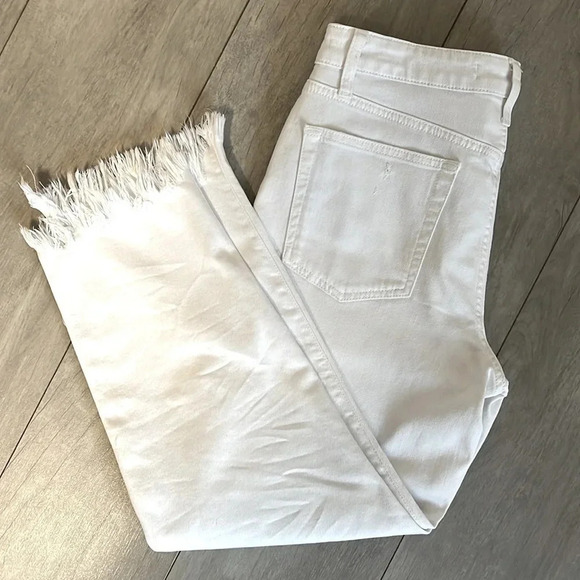 JOE'S JEANS Chastity High-Rise Straight Crop Denim Jeans White, Size 30 - Picture 3 of 11